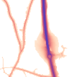 Daytime road noise heatmap for RG14 3AZ
