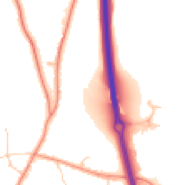 Daytime road noise heatmap for RG14 3BF