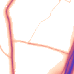 Daytime road noise heatmap for RG14 3BJ