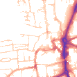Daytime road noise heatmap for RG14 5AX