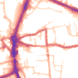 Daytime road noise heatmap for RG14 5BU