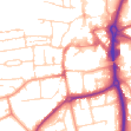 Daytime road noise heatmap for RG14 5EE