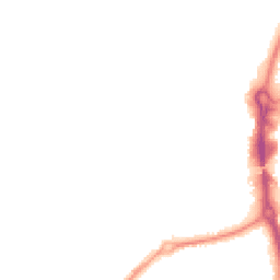 Night-time road noise heatmap for RG14 5NG