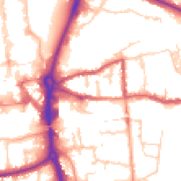 Daytime road noise heatmap for RG14 5RJ