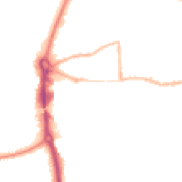 Night-time road noise heatmap for RG14 5RW