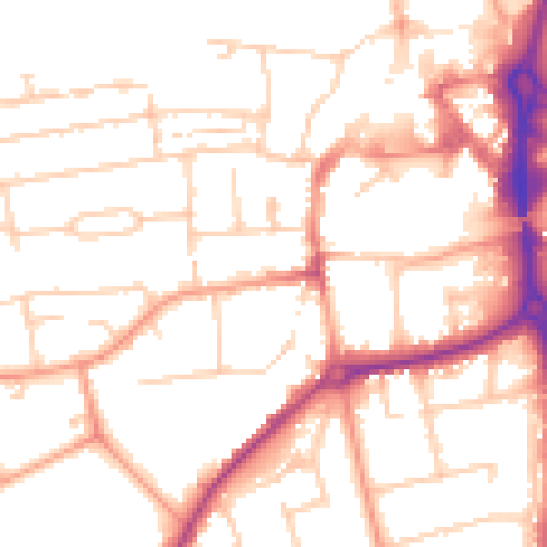 Daytime road noise heatmap for RG14 6AA