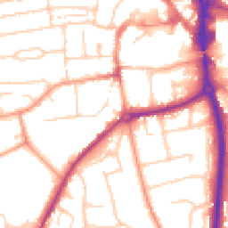 Daytime road noise heatmap for RG14 6DA