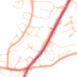Daytime road noise heatmap for RG14 6HR