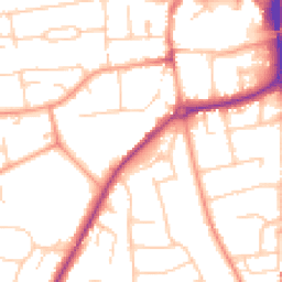 Daytime road noise heatmap for RG14 6LR