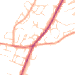 Daytime road noise heatmap for RG14 6NW