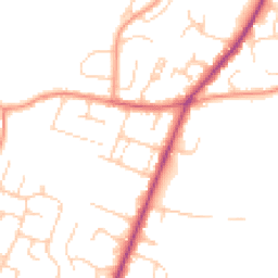 Daytime road noise heatmap for RG14 6NY