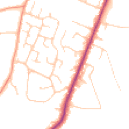 Daytime road noise heatmap for RG14 6RX