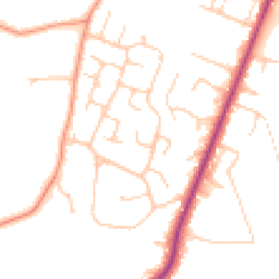 Daytime road noise heatmap for RG14 6SQ