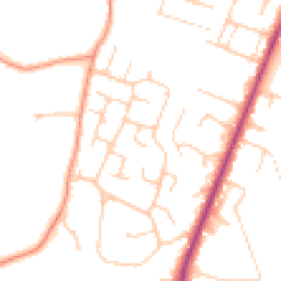 Daytime road noise heatmap for RG14 6TF