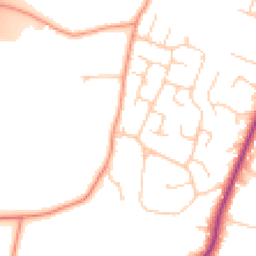 Daytime road noise heatmap for RG14 6TH