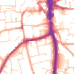 Daytime road noise heatmap for RG14 7AD