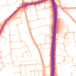 Daytime road noise heatmap for RG14 7DB