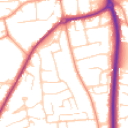 Daytime road noise heatmap for RG14 7DE