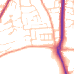 Daytime road noise heatmap for RG14 7EW