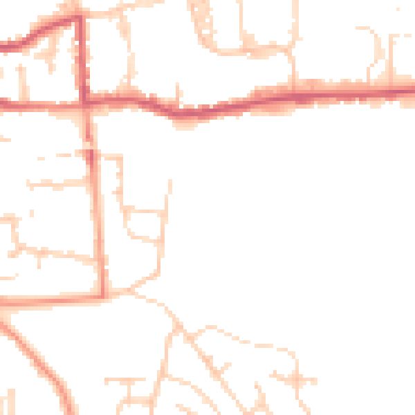 Daytime road noise heatmap for RG14 7GJ