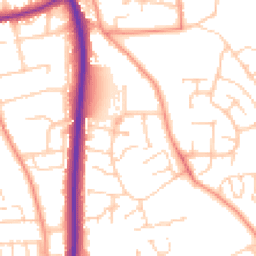 Daytime road noise heatmap for RG14 7JX