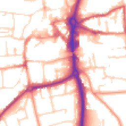Daytime road noise heatmap for RG14 7LL