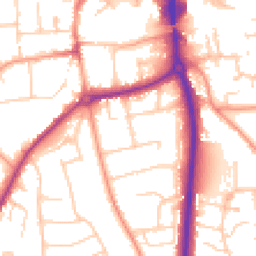 Daytime road noise heatmap for RG14 7QB