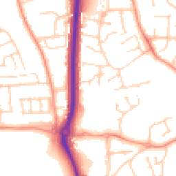 Daytime road noise heatmap for RG14 7SG