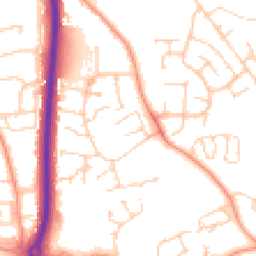 Daytime road noise heatmap for RG14 7UB