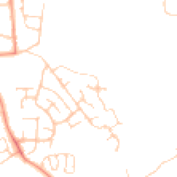 Daytime road noise heatmap for RG14 7WG
