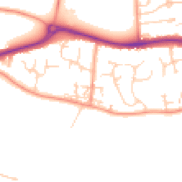 Daytime road noise heatmap for RG19 3AB
