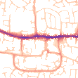 Daytime road noise heatmap for RG19 3JG