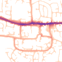 Daytime road noise heatmap for RG19 3JL