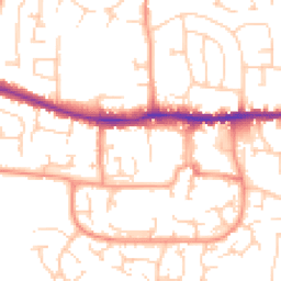 Daytime road noise heatmap for RG19 3JP