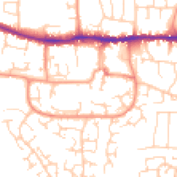 Daytime road noise heatmap for RG19 3PP