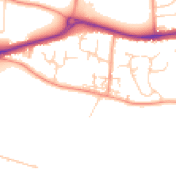 Daytime road noise heatmap for RG19 3RA