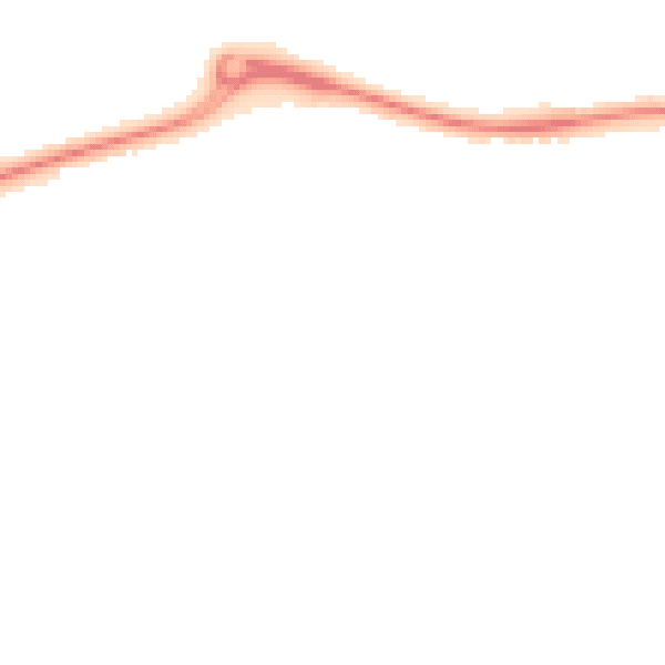 Night-time road noise heatmap for RG19 3RD
