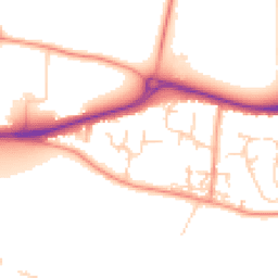 Daytime road noise heatmap for RG19 3UA