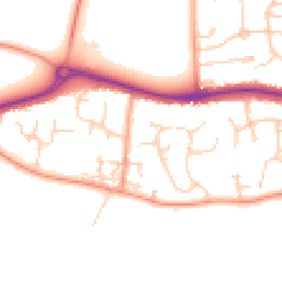 Daytime road noise heatmap for RG19 3UW