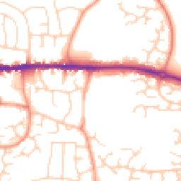 Daytime road noise heatmap for RG19 4DY