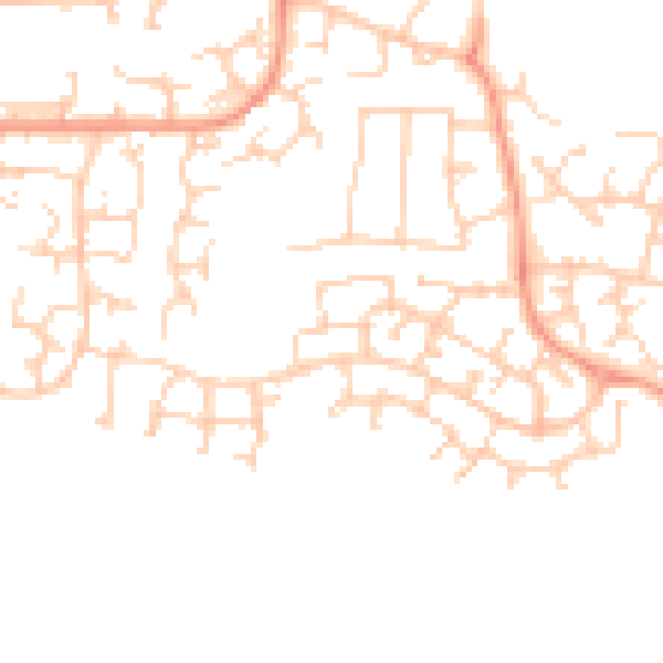 Daytime road noise heatmap for RG19 4PS
