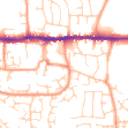 Daytime road noise heatmap for RG19 4QZ