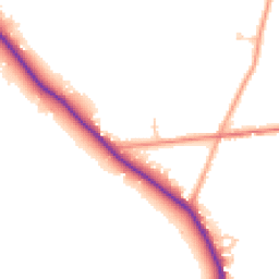Daytime road noise heatmap for RG19 8AB