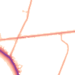 Daytime road noise heatmap for RG19 8AJ