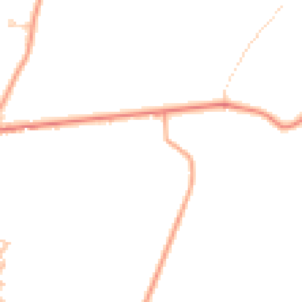 Daytime road noise heatmap for RG19 8AW