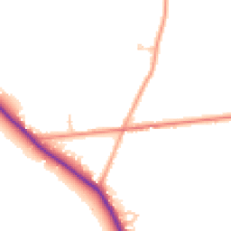 Daytime road noise heatmap for RG19 8BT
