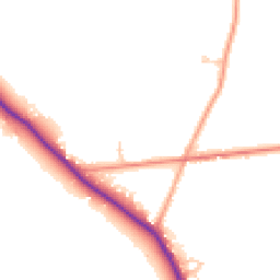 Daytime road noise heatmap for RG19 8ES