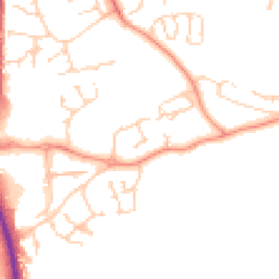 Daytime road noise heatmap for RG19 8EY