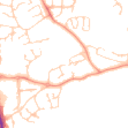 Daytime road noise heatmap for RG19 8EZ
