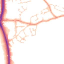 Daytime road noise heatmap for RG19 8FA